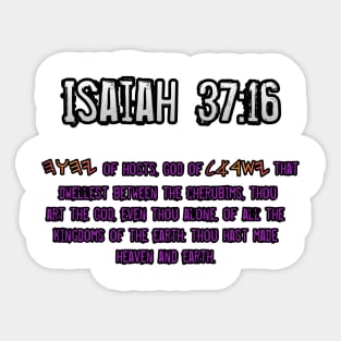 Isaiah 37:16 Sticker